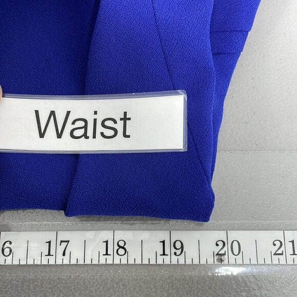 Vince Camuto Blazer Jacket Open Front Drape Cobalt Blue Coat Size 10 Petite 10P - Picture 14 of 15